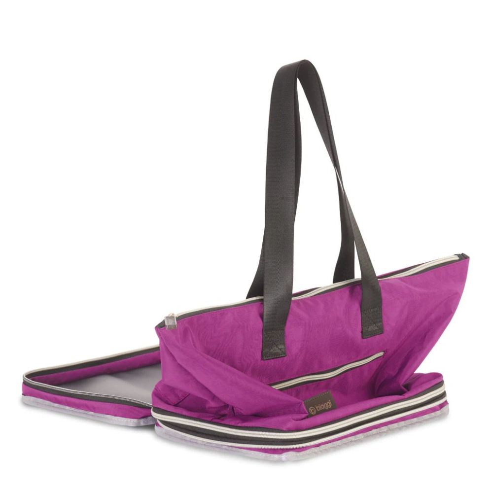 ZIPSAK BOOST! HANDBAG EXPANDS TO TRAVEL TOTE-Purple | Biaggi