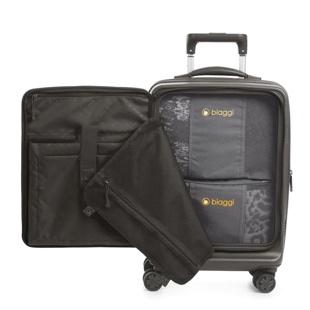 RUNWAY HARDSIDE HYBRID CARRY ON-Black | Biaggi